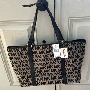 Michael Kors Logo RTW Jacquard XLG Tote Bag